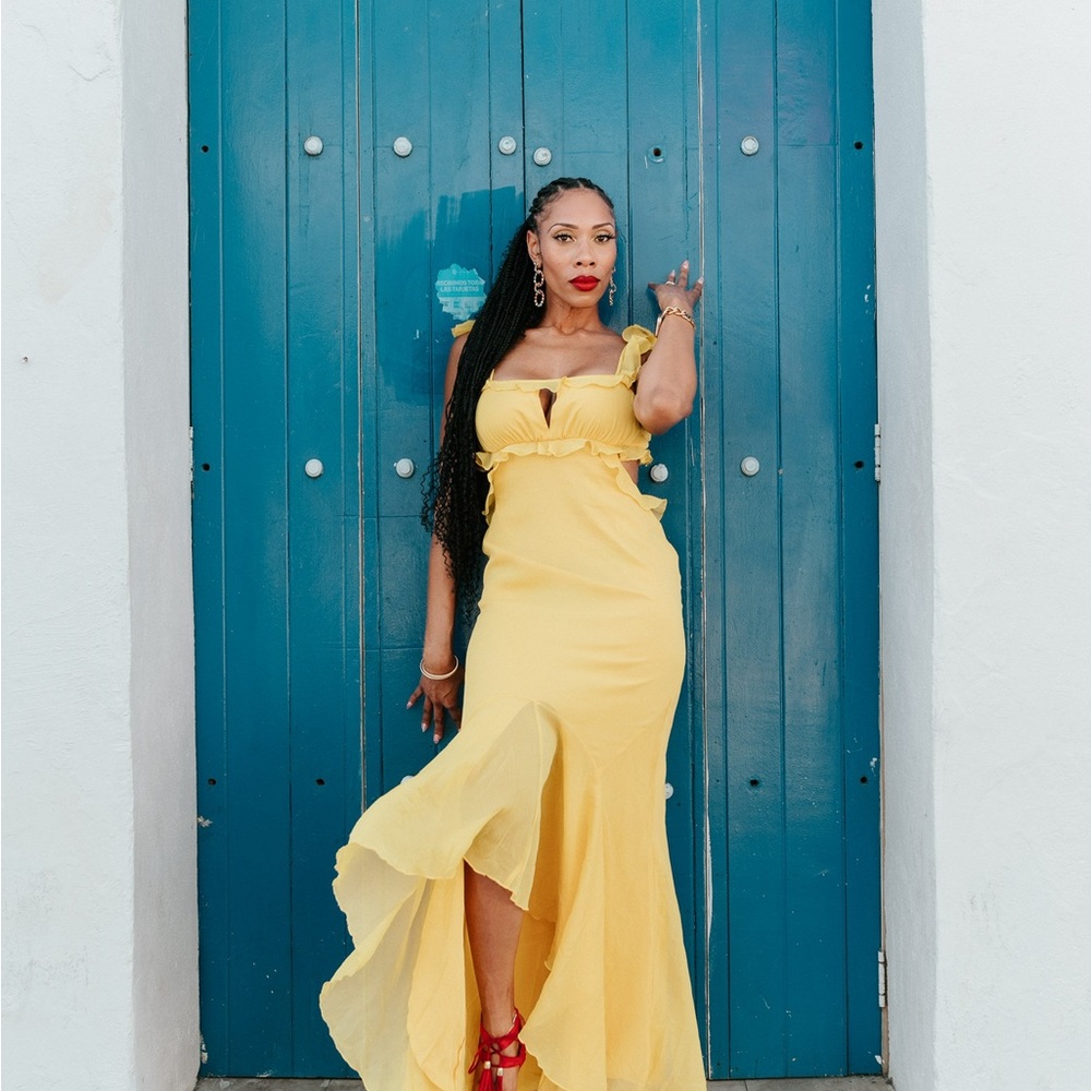 ASOS Design soft maxi dress with ruffle detail